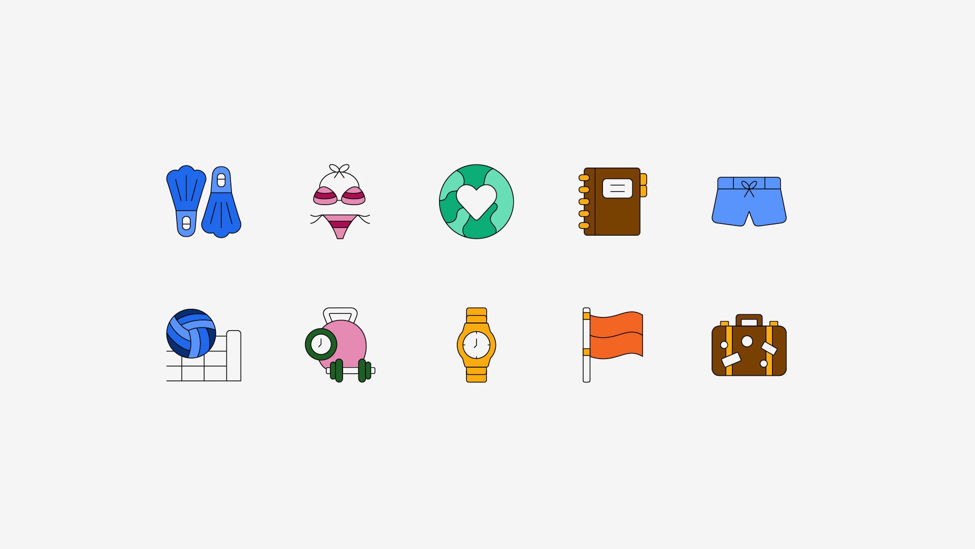 Sistema de iconografía de la marca Acttiv